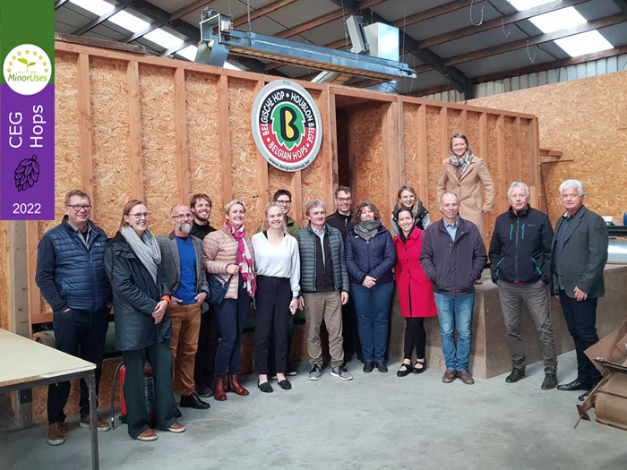 Hops members visited the organic hop farm from Mr Joris Cambie in Poperinge